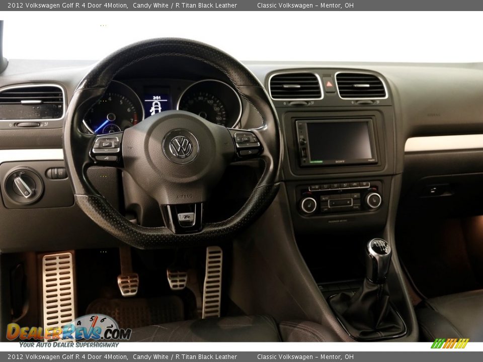 2012 Volkswagen Golf R 4 Door 4Motion Candy White / R Titan Black Leather Photo #6