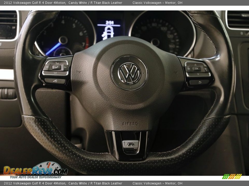 2012 Volkswagen Golf R 4 Door 4Motion Candy White / R Titan Black Leather Photo #7