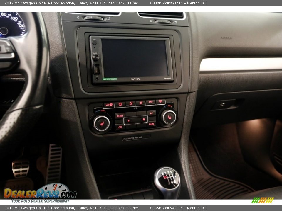 2012 Volkswagen Golf R 4 Door 4Motion Candy White / R Titan Black Leather Photo #9