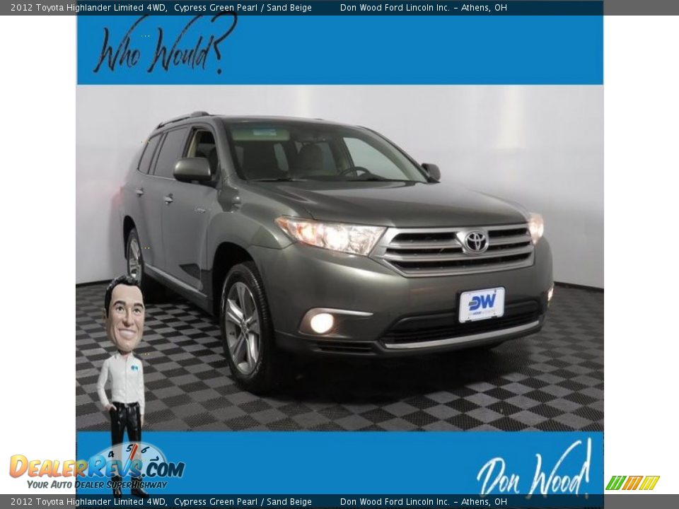 2012 Toyota Highlander Limited 4WD Cypress Green Pearl / Sand Beige Photo #1