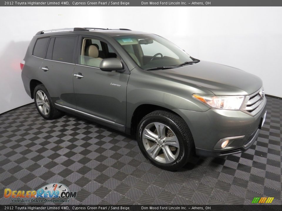 2012 Toyota Highlander Limited 4WD Cypress Green Pearl / Sand Beige Photo #3