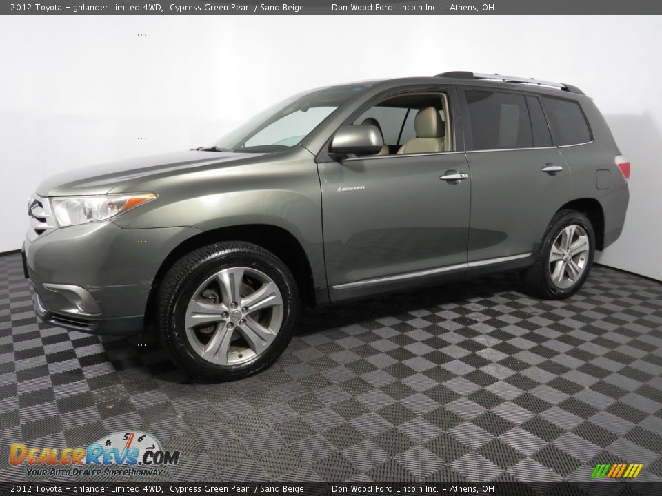 2012 Toyota Highlander Limited 4WD Cypress Green Pearl / Sand Beige Photo #9
