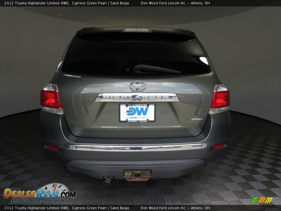 2012 Toyota Highlander Limited 4WD Cypress Green Pearl / Sand Beige Photo #13