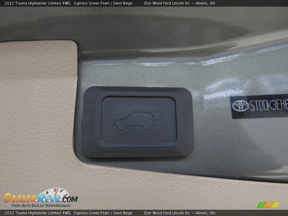 2012 Toyota Highlander Limited 4WD Cypress Green Pearl / Sand Beige Photo #16