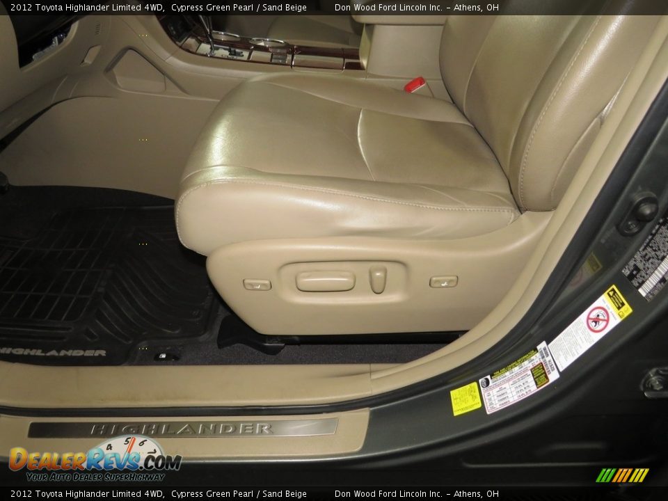 2012 Toyota Highlander Limited 4WD Cypress Green Pearl / Sand Beige Photo #20