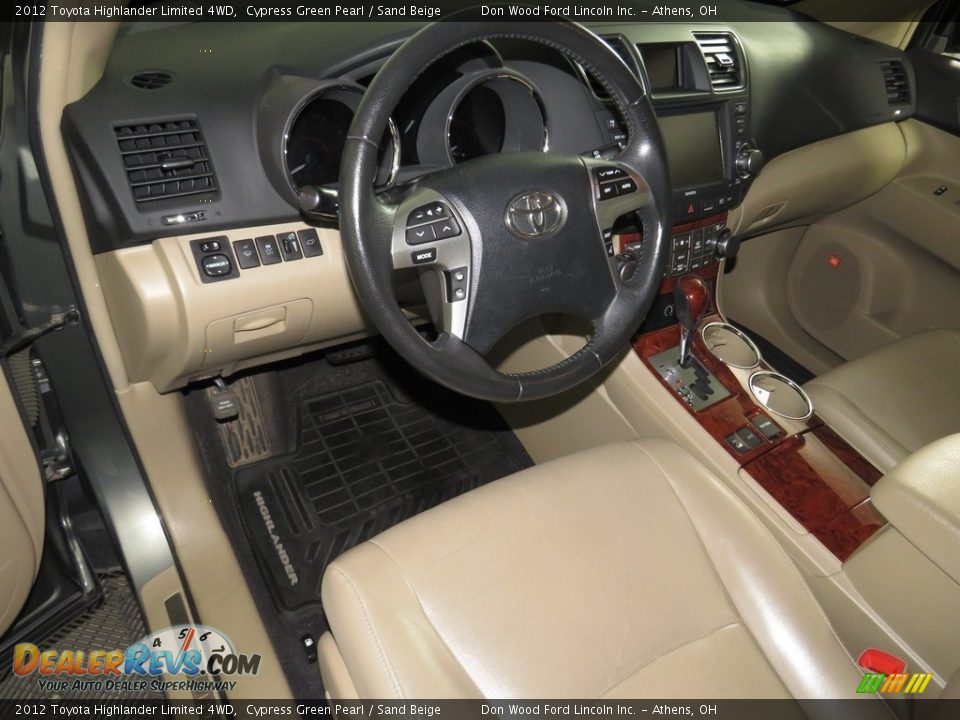 2012 Toyota Highlander Limited 4WD Cypress Green Pearl / Sand Beige Photo #21