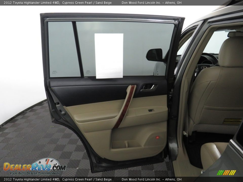 2012 Toyota Highlander Limited 4WD Cypress Green Pearl / Sand Beige Photo #23