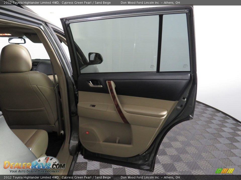 2012 Toyota Highlander Limited 4WD Cypress Green Pearl / Sand Beige Photo #25