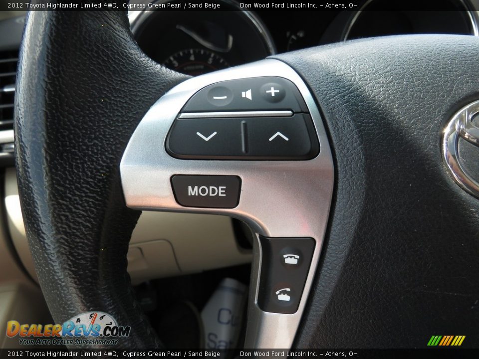 2012 Toyota Highlander Limited 4WD Cypress Green Pearl / Sand Beige Photo #34