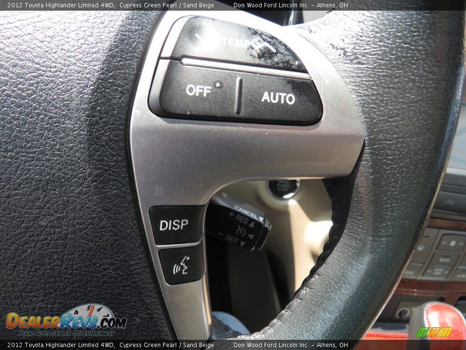 2012 Toyota Highlander Limited 4WD Cypress Green Pearl / Sand Beige Photo #35