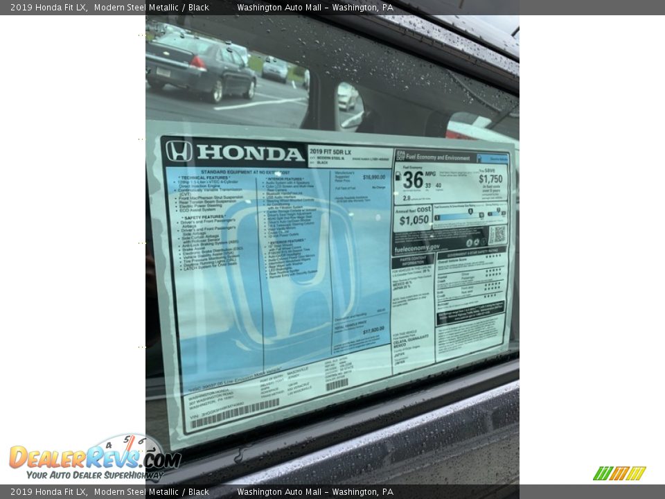 2019 Honda Fit LX Modern Steel Metallic / Black Photo #15