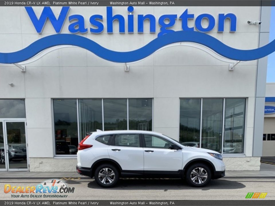 2019 Honda CR-V LX AWD Platinum White Pearl / Ivory Photo #1