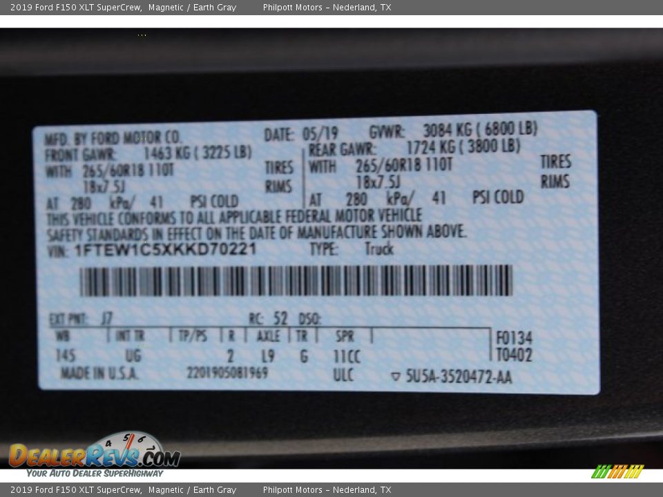 2019 Ford F150 XLT SuperCrew Magnetic / Earth Gray Photo #25