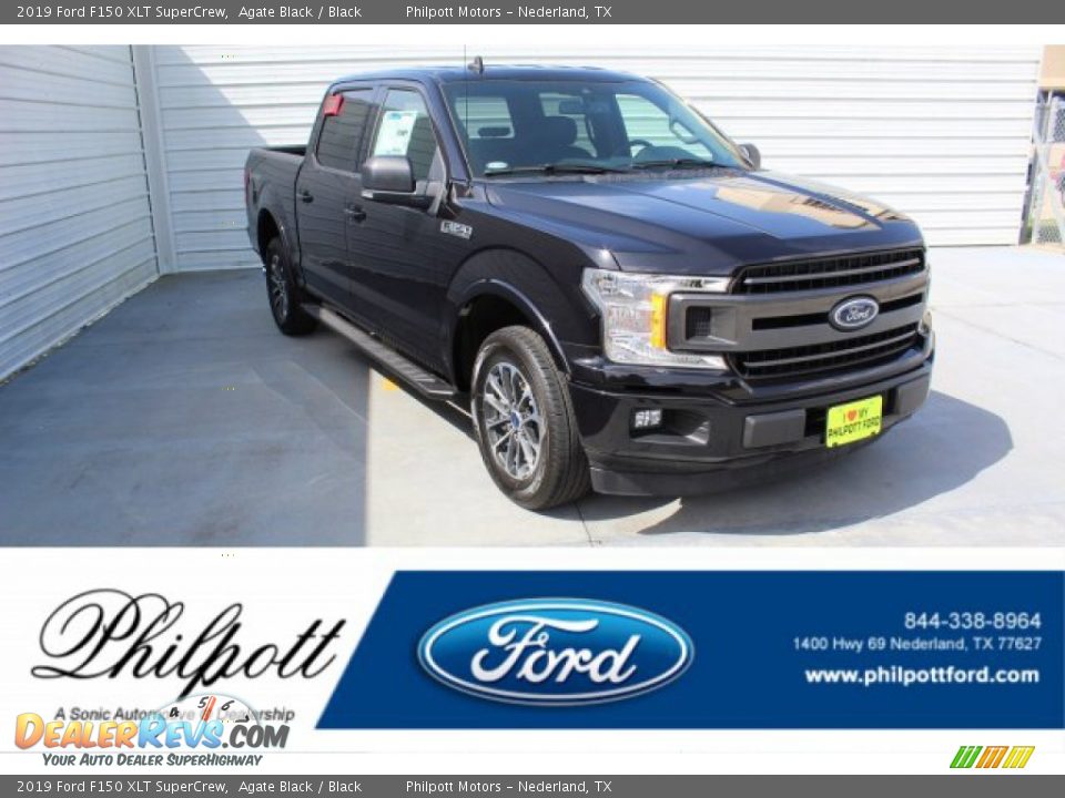2019 Ford F150 XLT SuperCrew Agate Black / Black Photo #1