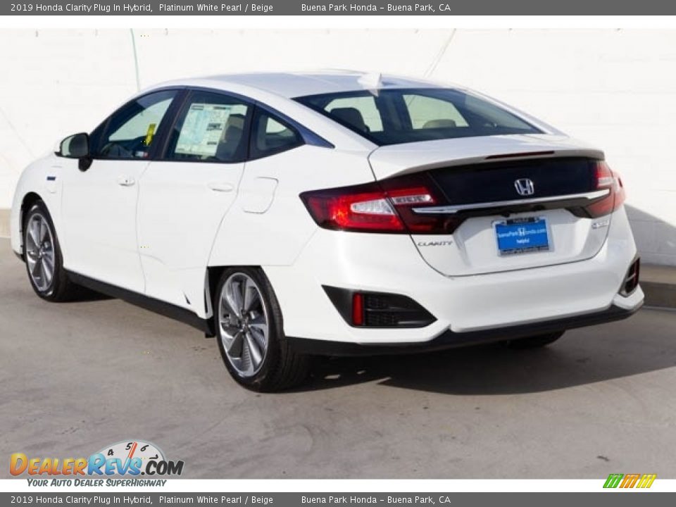2019 Honda Clarity Plug In Hybrid Platinum White Pearl / Beige Photo #2