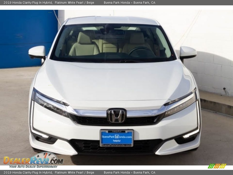 2019 Honda Clarity Plug In Hybrid Platinum White Pearl / Beige Photo #3