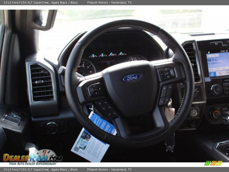 2019 Ford F150 XLT SuperCrew Agate Black / Black Photo #22