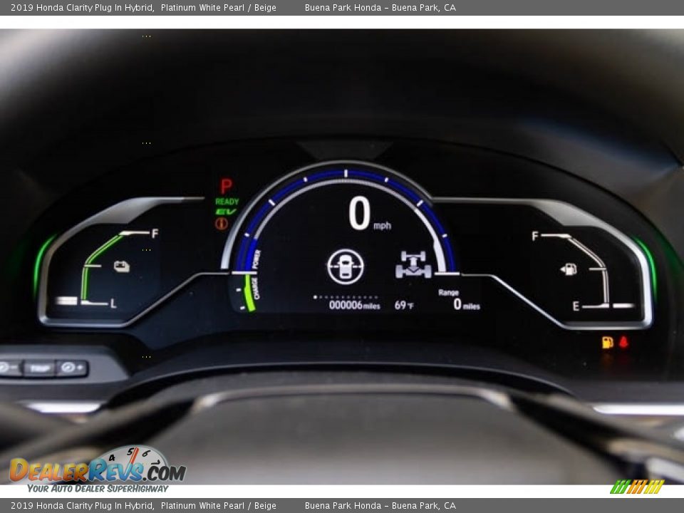 2019 Honda Clarity Plug In Hybrid Platinum White Pearl / Beige Photo #20