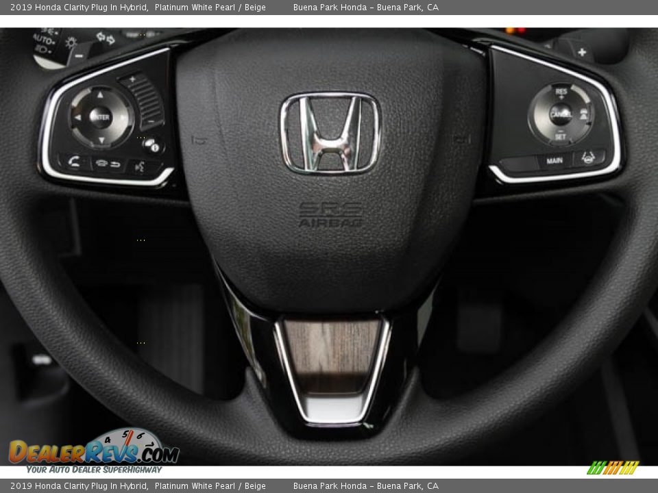 2019 Honda Clarity Plug In Hybrid Platinum White Pearl / Beige Photo #21