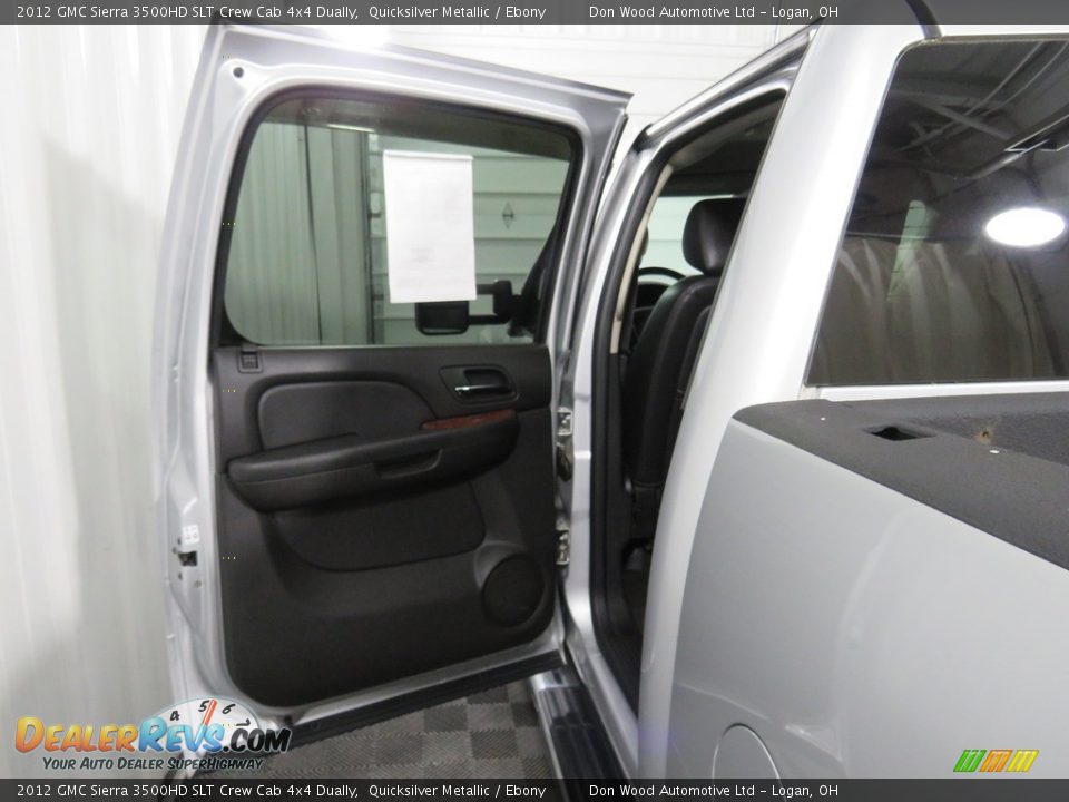2012 GMC Sierra 3500HD SLT Crew Cab 4x4 Dually Quicksilver Metallic / Ebony Photo #34
