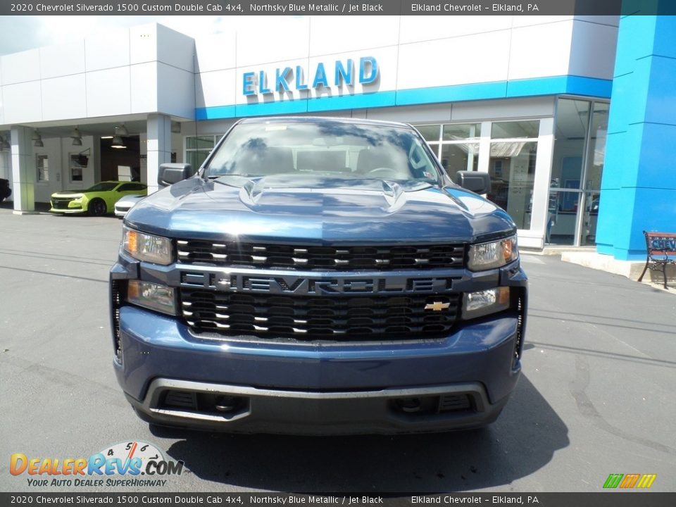 2020 Chevrolet Silverado 1500 Custom Double Cab 4x4 Northsky Blue Metallic / Jet Black Photo #3
