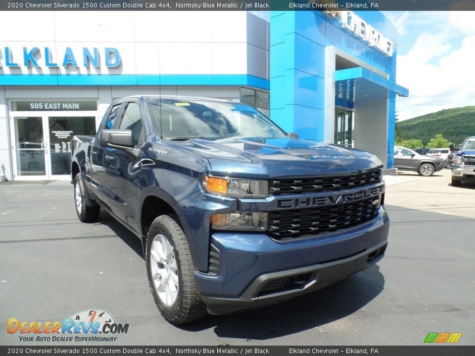 2020 Chevrolet Silverado 1500 Custom Double Cab 4x4 Northsky Blue Metallic / Jet Black Photo #4