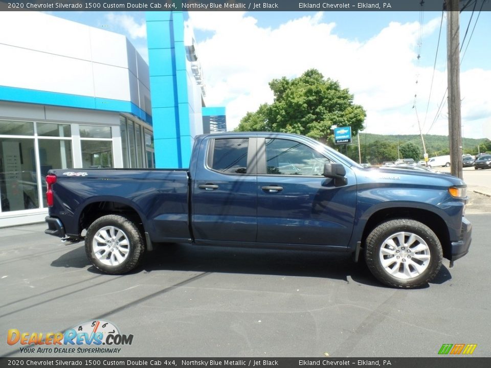 Northsky Blue Metallic 2020 Chevrolet Silverado 1500 Custom Double Cab 4x4 Photo #6