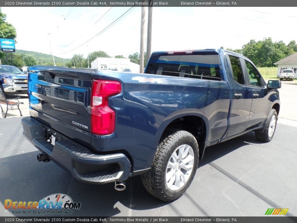 2020 Chevrolet Silverado 1500 Custom Double Cab 4x4 Northsky Blue Metallic / Jet Black Photo #7