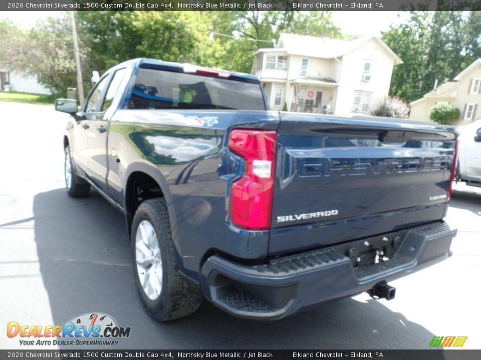 2020 Chevrolet Silverado 1500 Custom Double Cab 4x4 Northsky Blue Metallic / Jet Black Photo #9