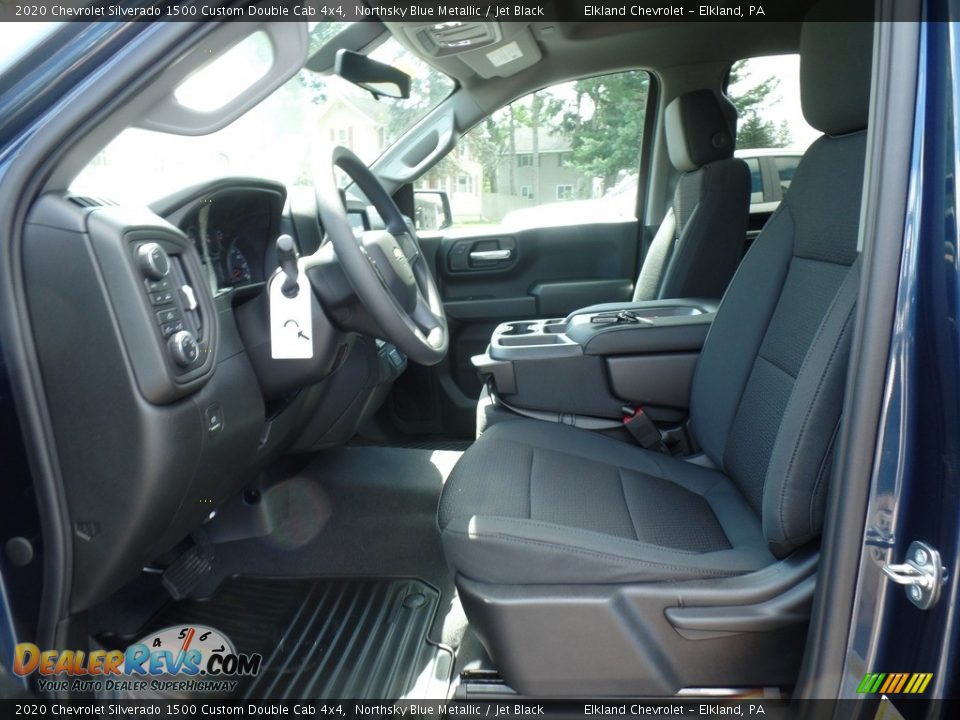 Jet Black Interior - 2020 Chevrolet Silverado 1500 Custom Double Cab 4x4 Photo #16