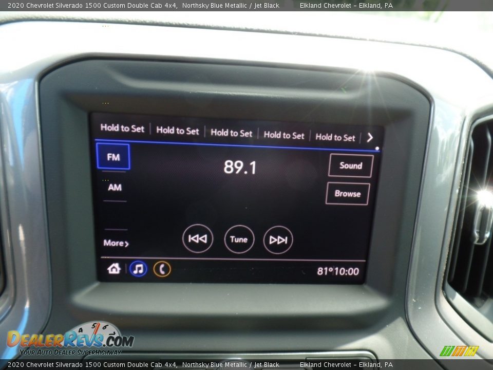 2020 Chevrolet Silverado 1500 Custom Double Cab 4x4 Northsky Blue Metallic / Jet Black Photo #27