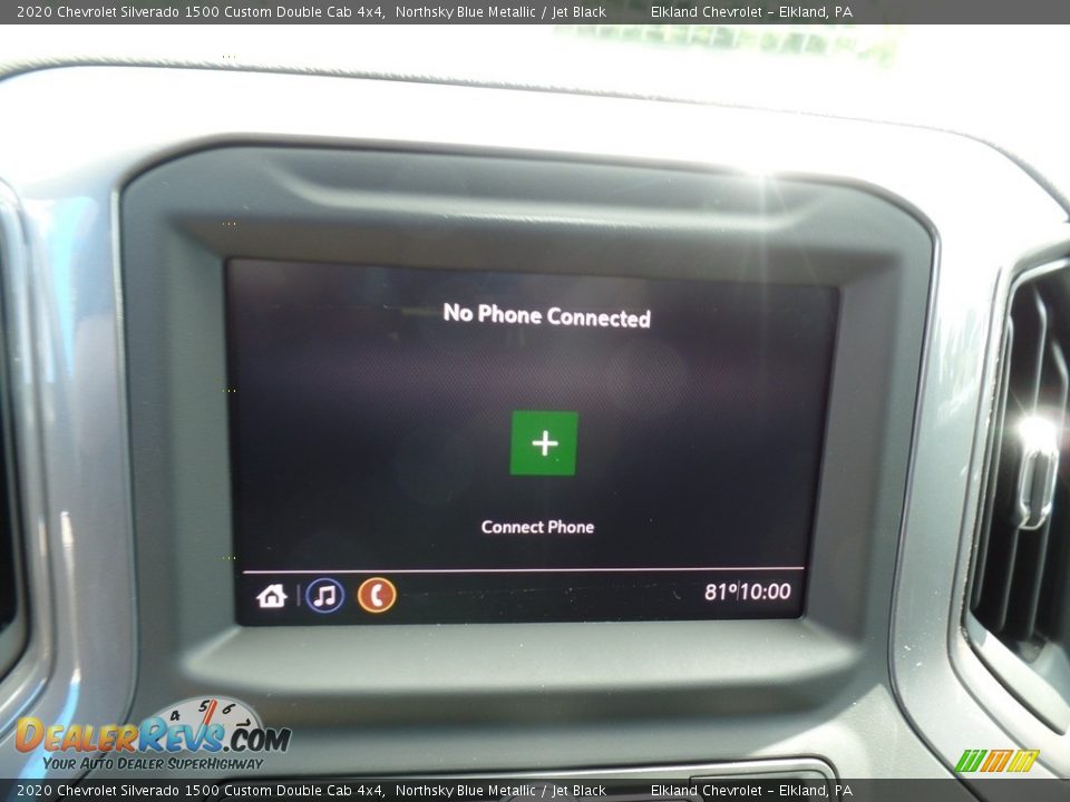 2020 Chevrolet Silverado 1500 Custom Double Cab 4x4 Northsky Blue Metallic / Jet Black Photo #28