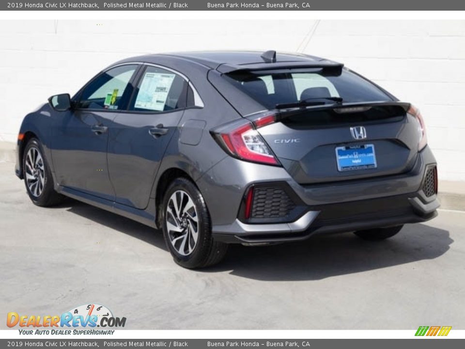 2019 Honda Civic LX Hatchback Polished Metal Metallic / Black Photo #2