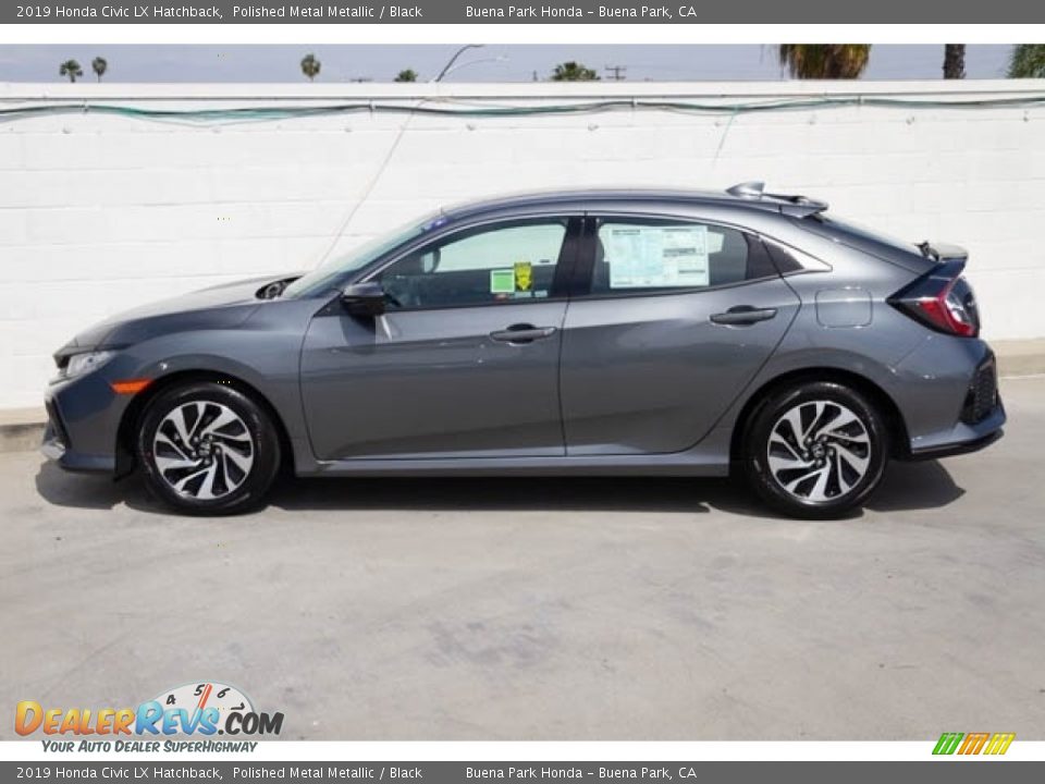 2019 Honda Civic LX Hatchback Polished Metal Metallic / Black Photo #4