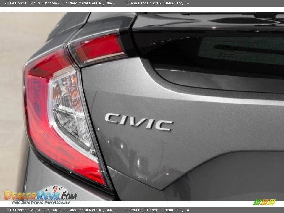 2019 Honda Civic LX Hatchback Polished Metal Metallic / Black Photo #6