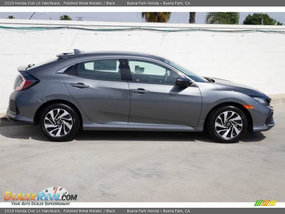 2019 Honda Civic LX Hatchback Polished Metal Metallic / Black Photo #8