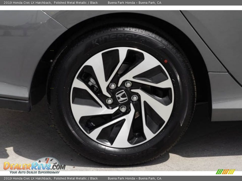 2019 Honda Civic LX Hatchback Polished Metal Metallic / Black Photo #10