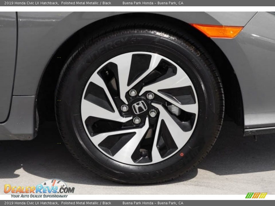 2019 Honda Civic LX Hatchback Polished Metal Metallic / Black Photo #11