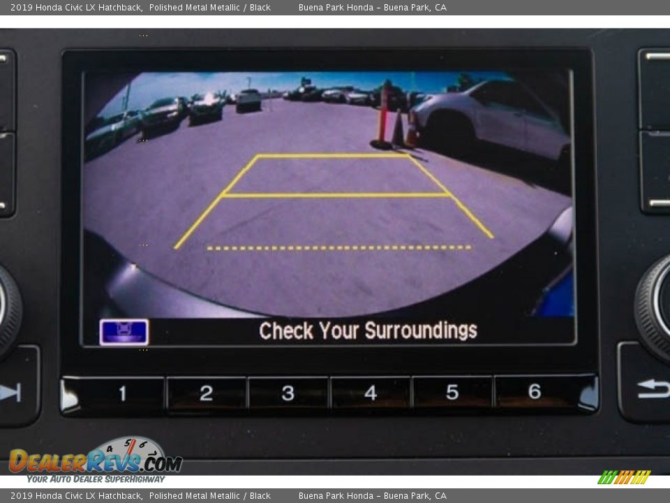 2019 Honda Civic LX Hatchback Polished Metal Metallic / Black Photo #14