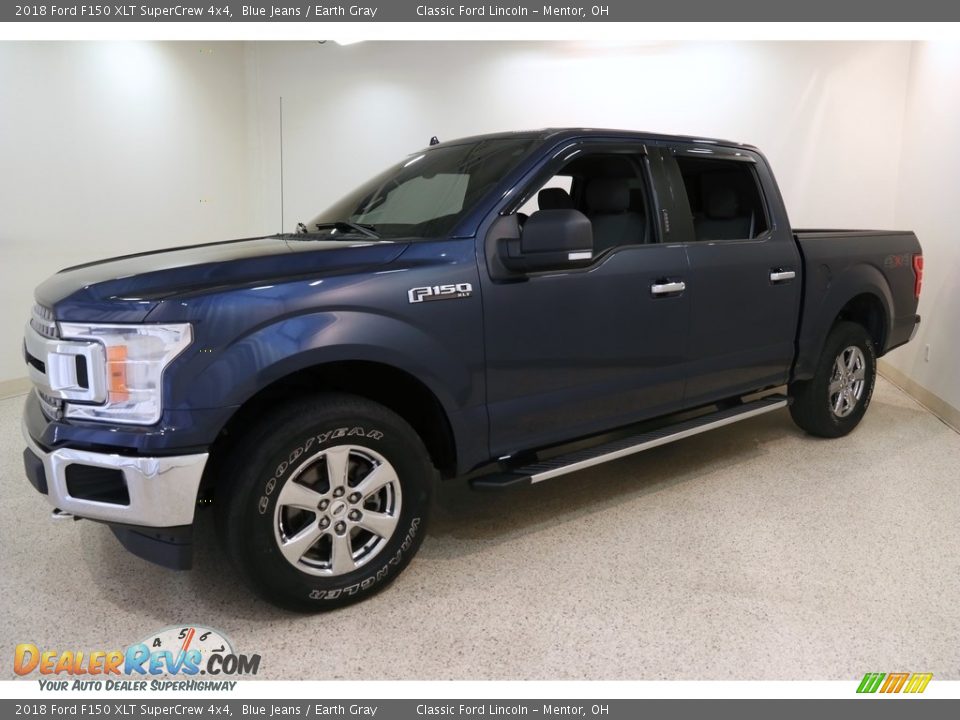 2018 Ford F150 XLT SuperCrew 4x4 Blue Jeans / Earth Gray Photo #3