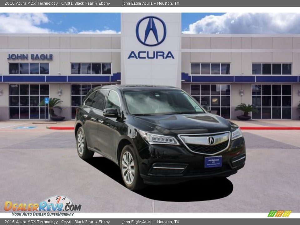 2016 Acura MDX Technology Crystal Black Pearl / Ebony Photo #1