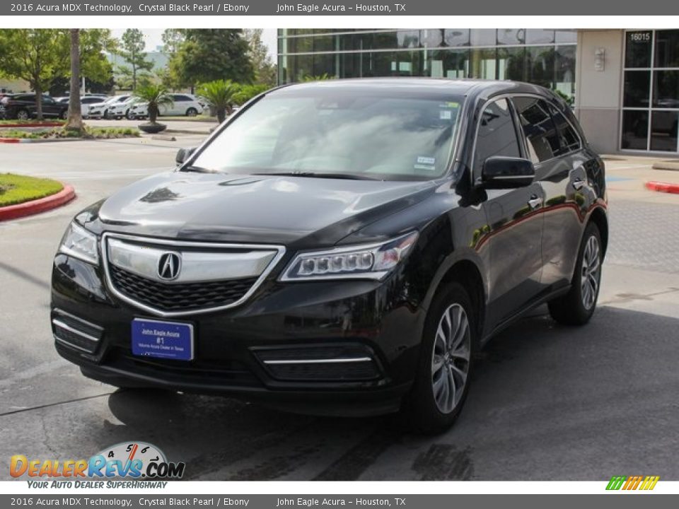 2016 Acura MDX Technology Crystal Black Pearl / Ebony Photo #3