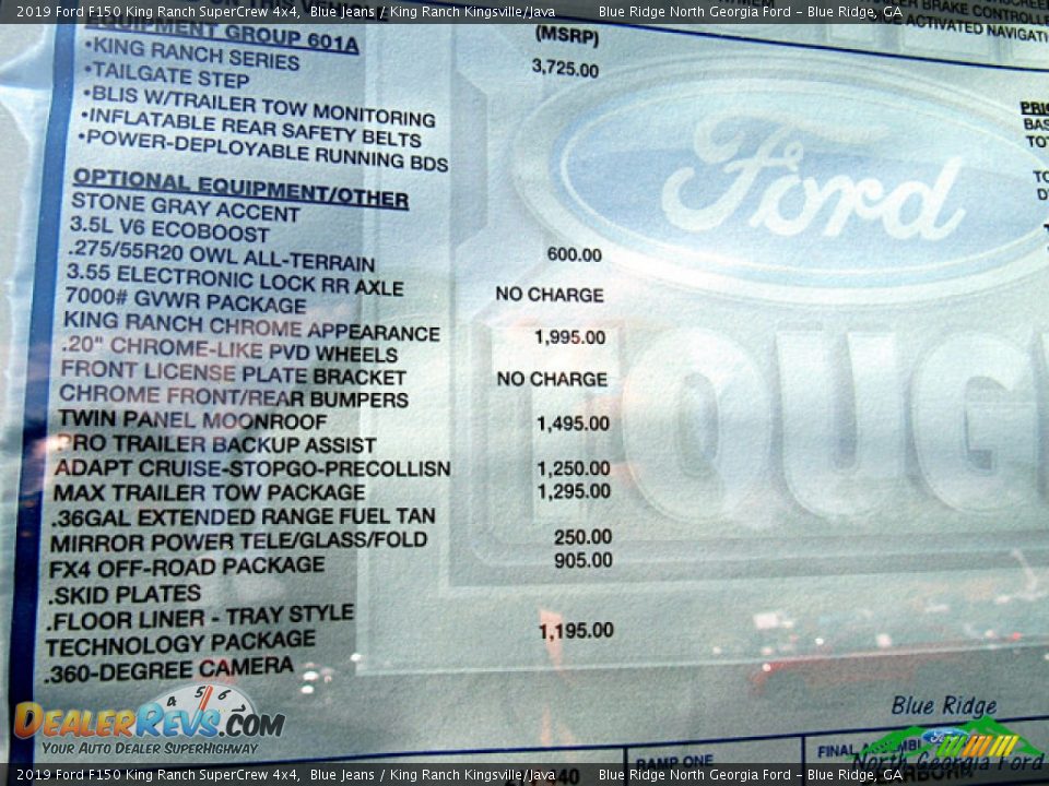 2019 Ford F150 King Ranch SuperCrew 4x4 Blue Jeans / King Ranch Kingsville/Java Photo #30