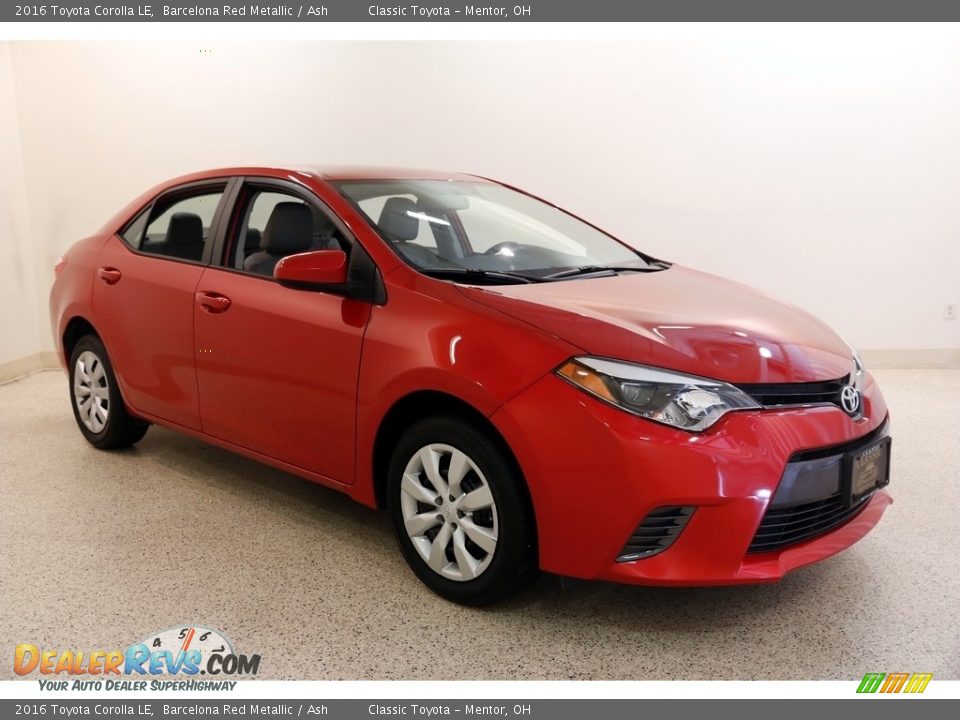 2016 Toyota Corolla LE Barcelona Red Metallic / Ash Photo #1