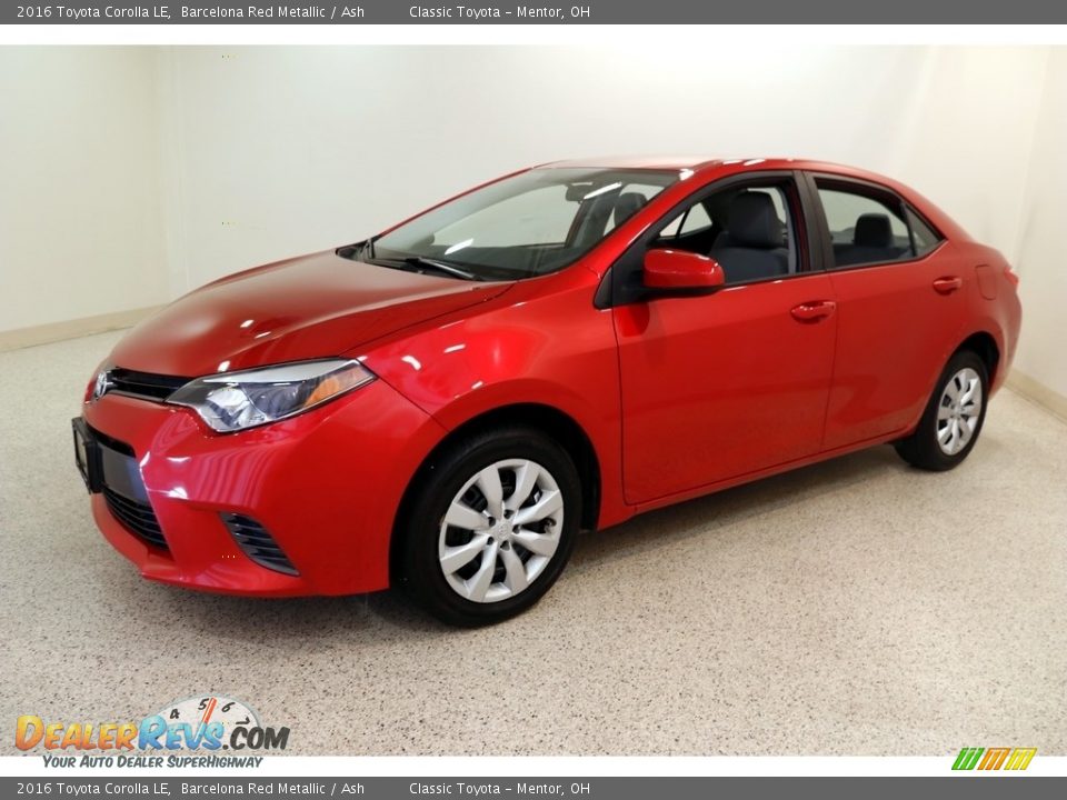 2016 Toyota Corolla LE Barcelona Red Metallic / Ash Photo #3