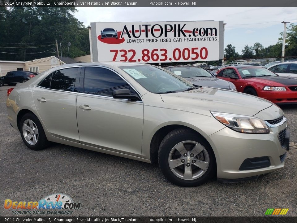 2014 Chevrolet Malibu LS Champagne Silver Metallic / Jet Black/Titanium Photo #1