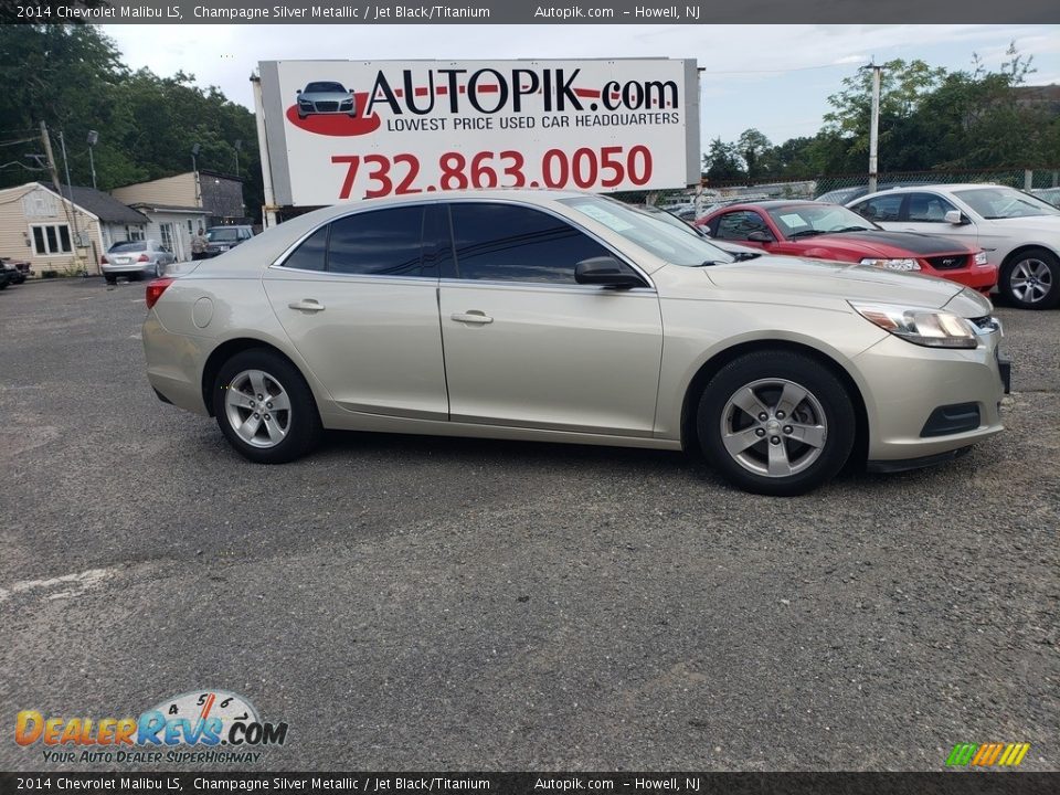 2014 Chevrolet Malibu LS Champagne Silver Metallic / Jet Black/Titanium Photo #2