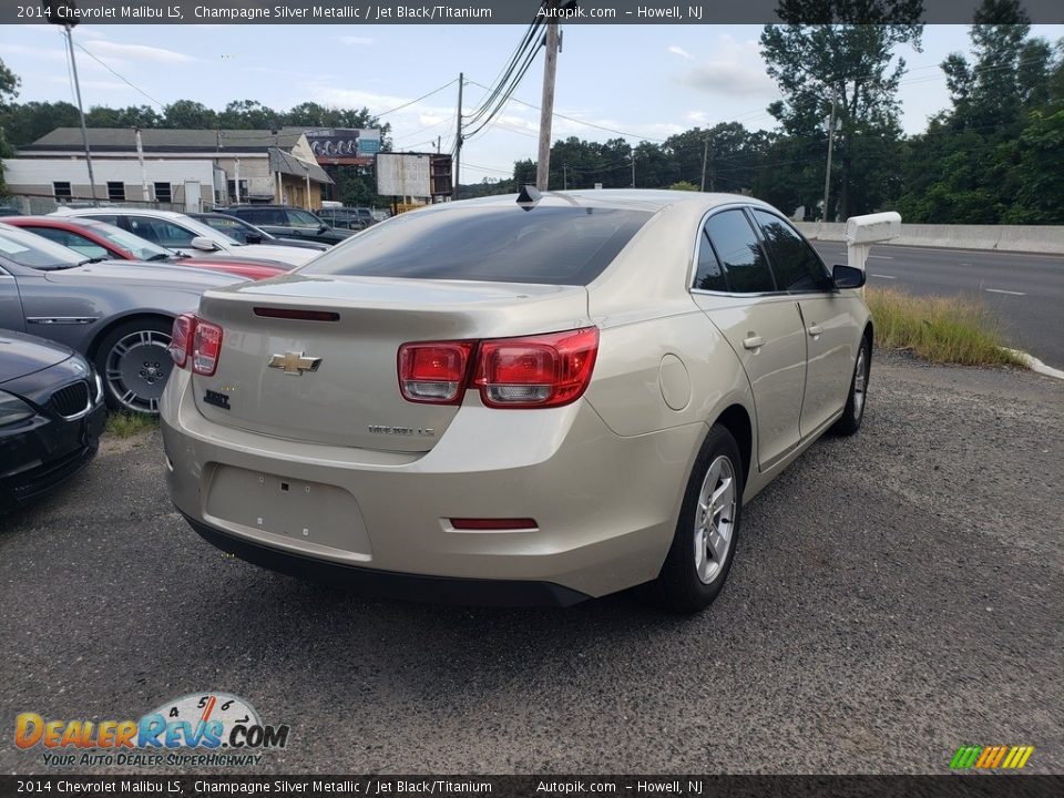 2014 Chevrolet Malibu LS Champagne Silver Metallic / Jet Black/Titanium Photo #4