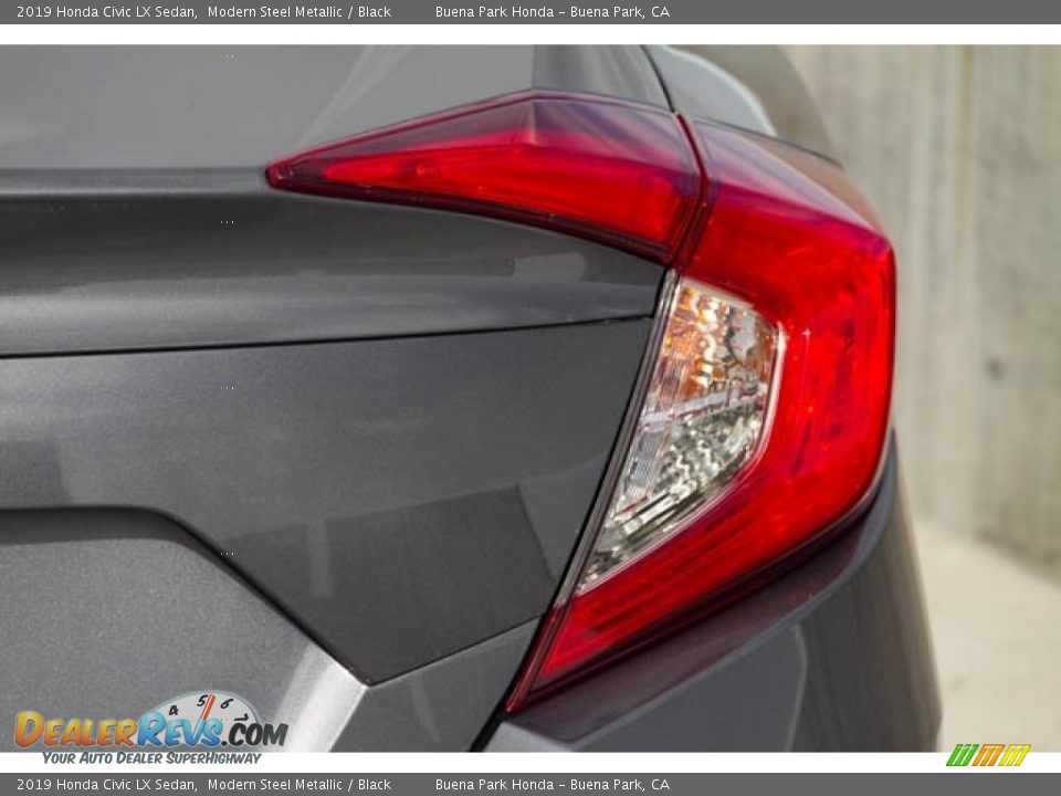 2019 Honda Civic LX Sedan Modern Steel Metallic / Black Photo #8