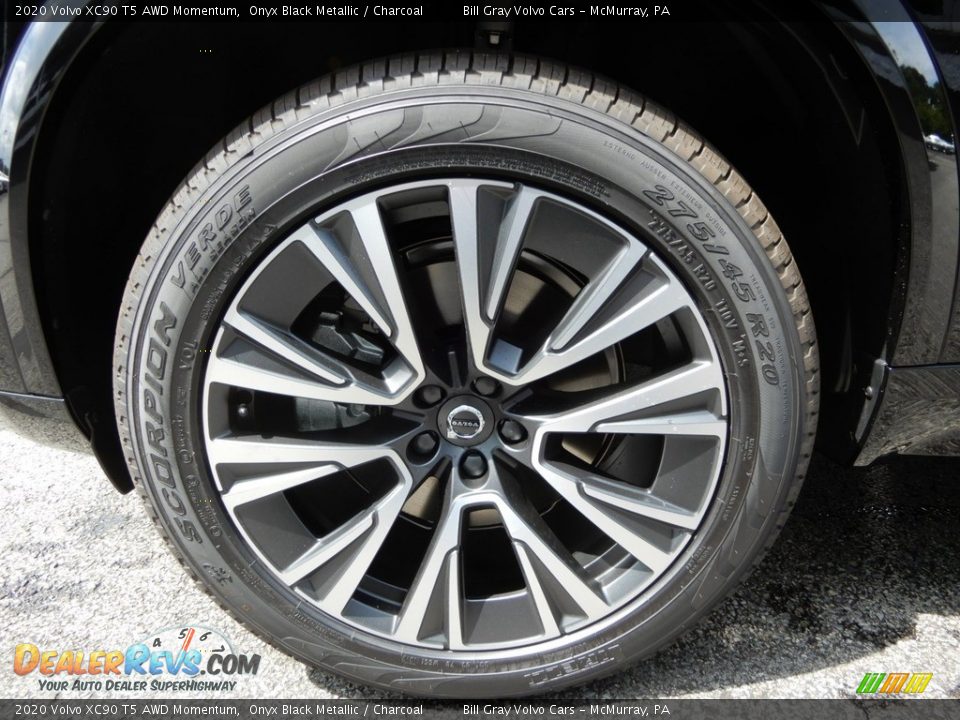 2020 Volvo XC90 T5 AWD Momentum Onyx Black Metallic / Charcoal Photo #6